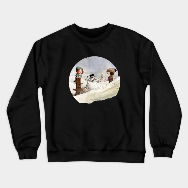 Snowman Crewneck Sweatshirt by Oceanjose